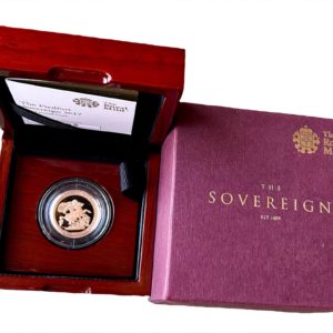 2017 Gold Proof Piedfort Sovereign, Pistrucci 200th Anniversary design.