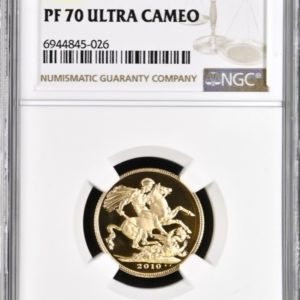 2010 Gold Proof Sovereign NGC Graded PF70 Ultra Cameo