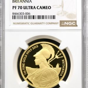 2015 Gold Proof Britannia £100, One Ounce Coin. NGC Graded PF70 Ultra Cameo