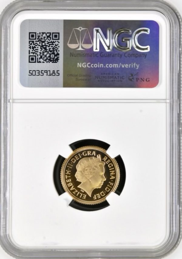 2008 Gold Proof Half Sovereign (1/2) NGC PF70 Ultra Cameo - Image 2