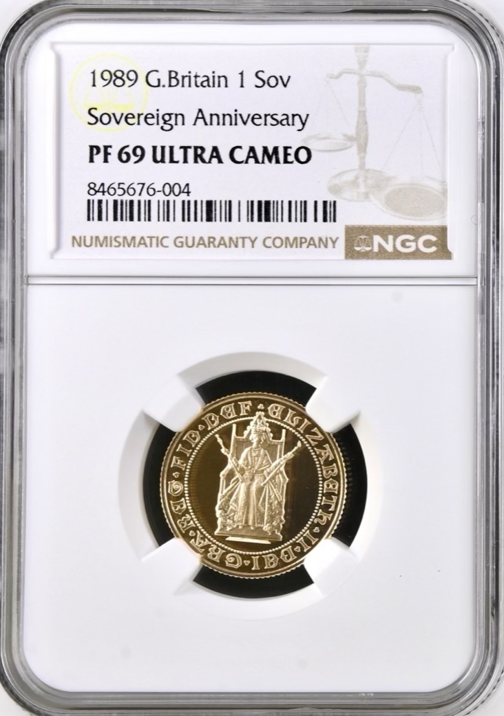 1989 Gold Proof Sovereign, NGC Graded PF69 Ultra Cameo, Tudor Rose - Image 4