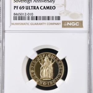 1989 Gold Proof Sovereign, NGC Graded PF69 Ultra Cameo, Tudor Rose