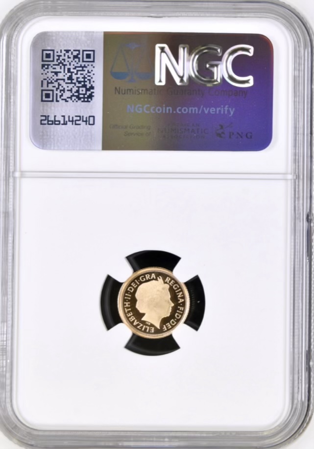 2010 Gold Proof Quarter Sovereign Coin, NGC PF70 Ultra Cameo - Image 2