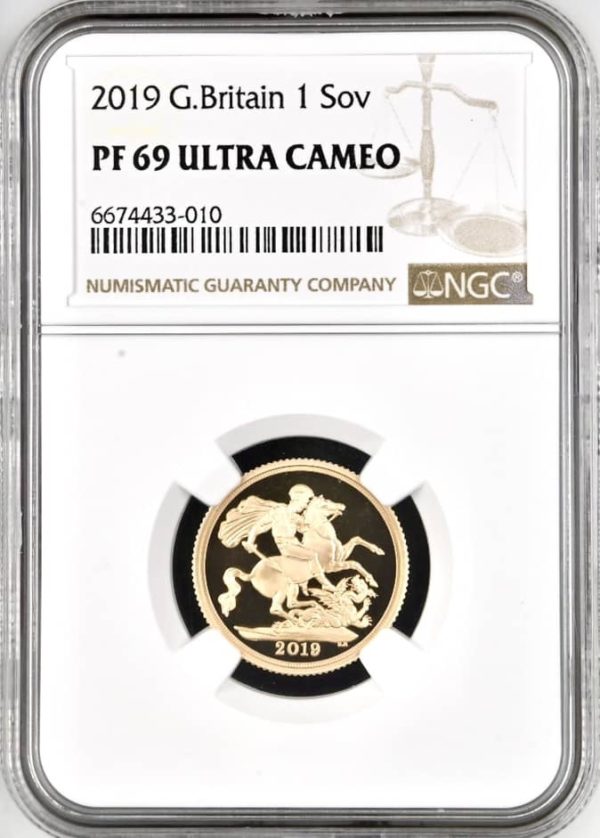 2019 Gold Proof Sovereign, NGC Graded PF69 Ultra Cameo