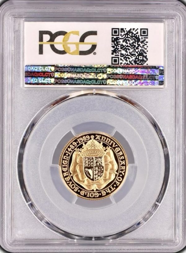 1989 Gold Proof Sovereign, PCGS Graded PR69 Ultra Cameo. Tudor Rose Design. - Image 2