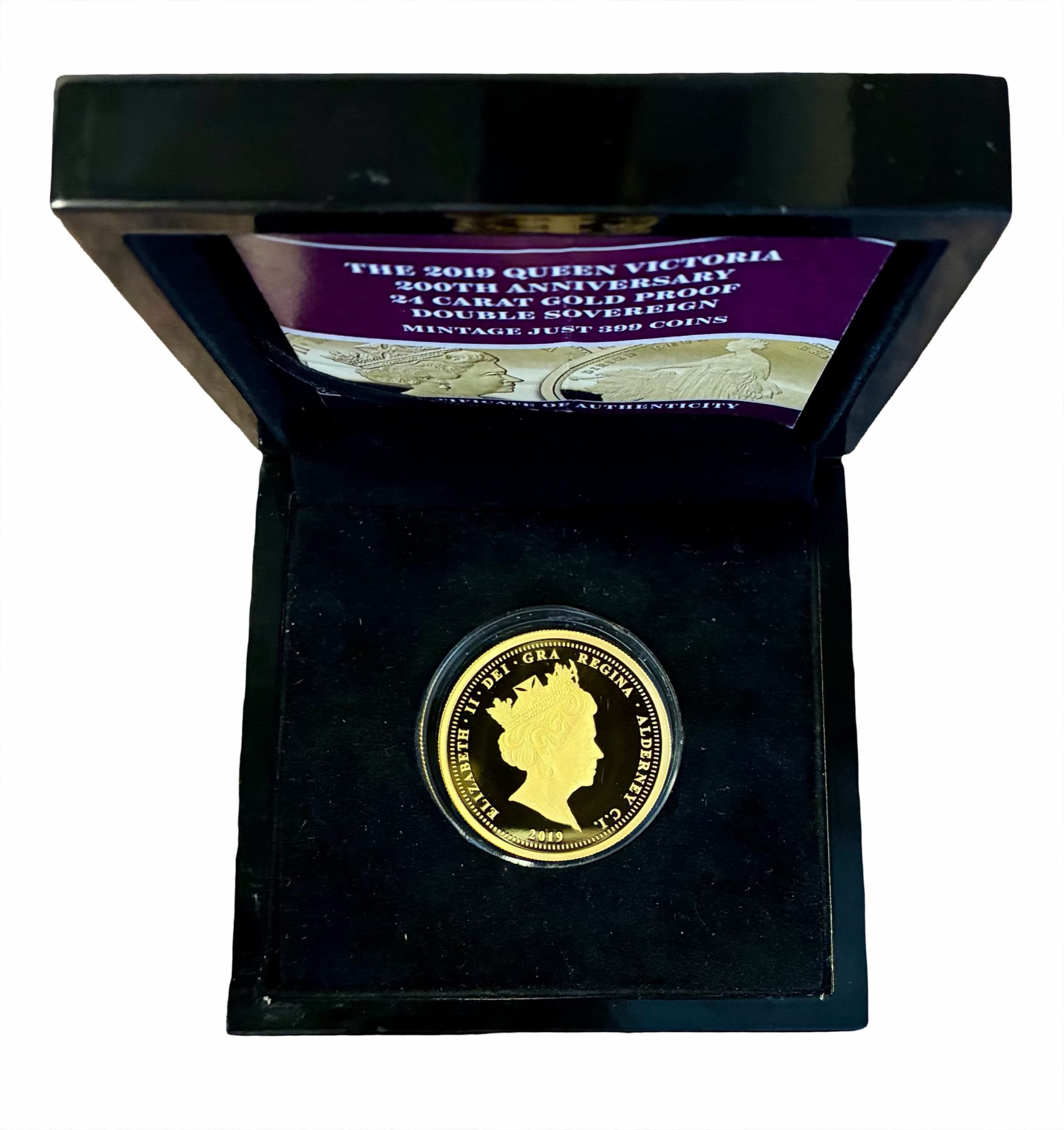 2019 Una And The Lion Gold Proof Double Sovereign - Image 2