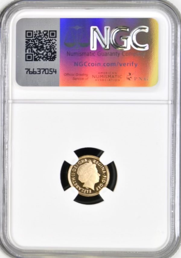2009 Gold Proof Quarter Sovereign, NGC Graded PF70 Ultra Cameo - Image 2