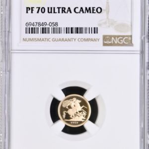 2013 Gold Proof Quarter Sovereign, NGC Graded PF70 Ultra Cameo.