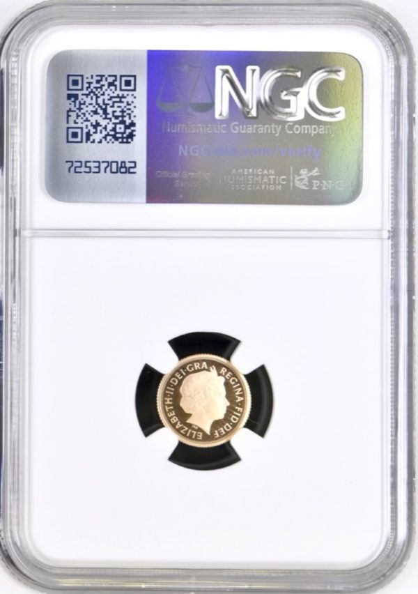 2013 Gold Proof Quarter Sovereign, NGC Graded PF70 Ultra Cameo. - Image 2
