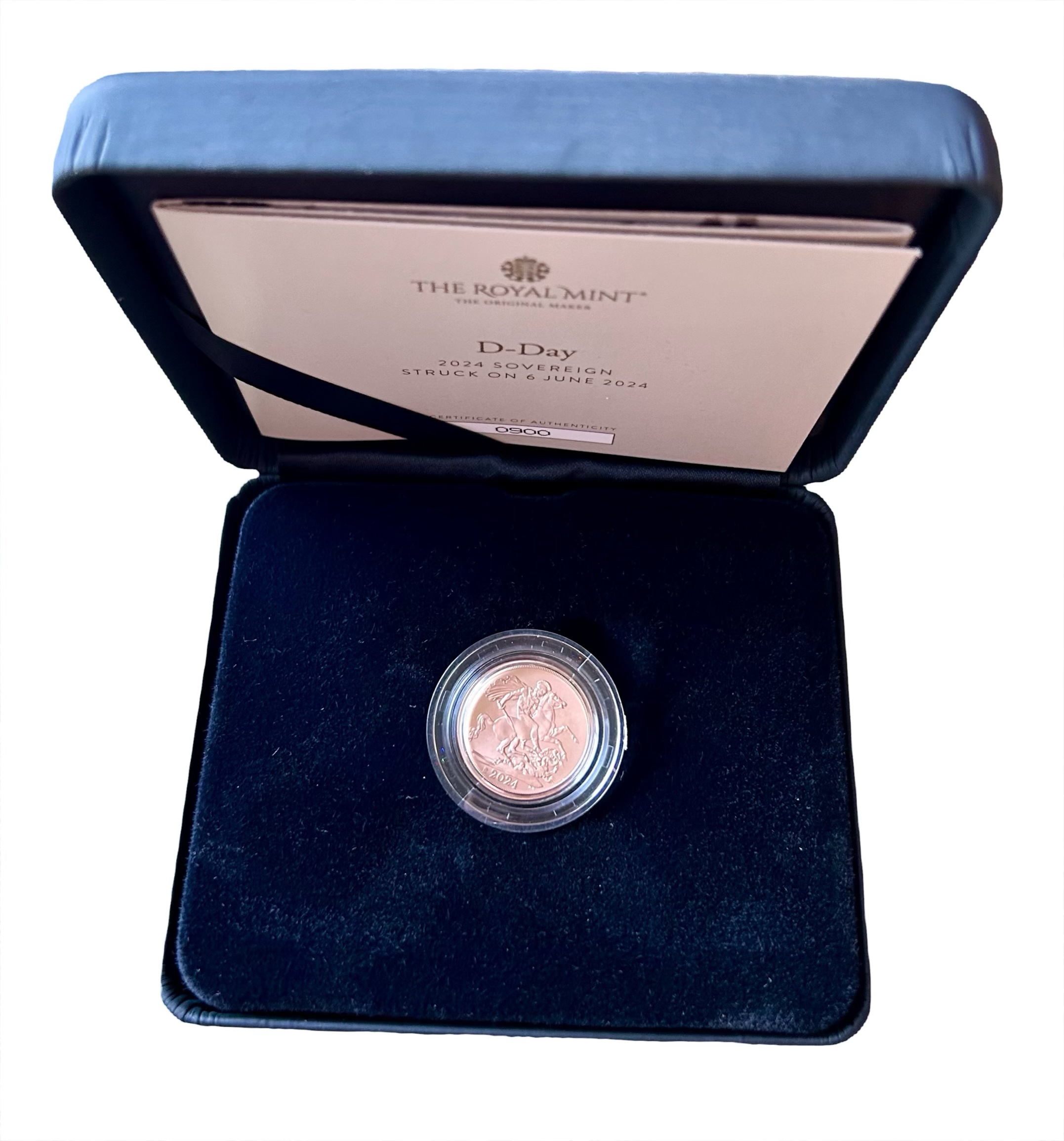 D Day 80th Anniversary Gold Sovereign Struck on 6 June 2024