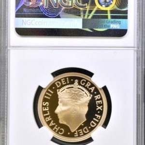 2023 Gold Proof Double Sovereign, (£2, 2Sov) NGC Graded PF70 Ultra Cameo, King Charles III Coronation