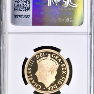 2023 Gold Proof Double Sovereign, (£2, 2Sov) NGC Graded PF70 Ultra Cameo, King Charles III Coronation