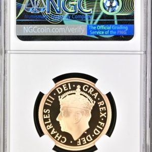 2023 Gold Proof Two Pounds / Double Sovereign (2Sov) NGC Graded PF70 Ultra Cameo First Releases, King Charles III Coronation
