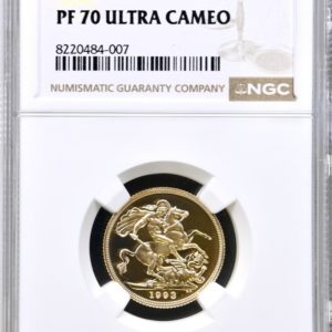 1993 Gold Proof Sovereign, NGC Graded PF70 Ultra Cameo