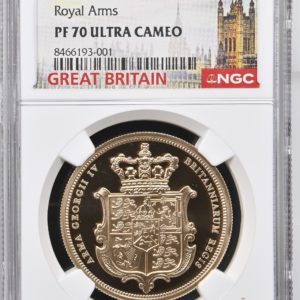 2025 Gold Proof Five Pounds Sovereign - Royal Arms - NGC Graded PF70 Ultra Cameo