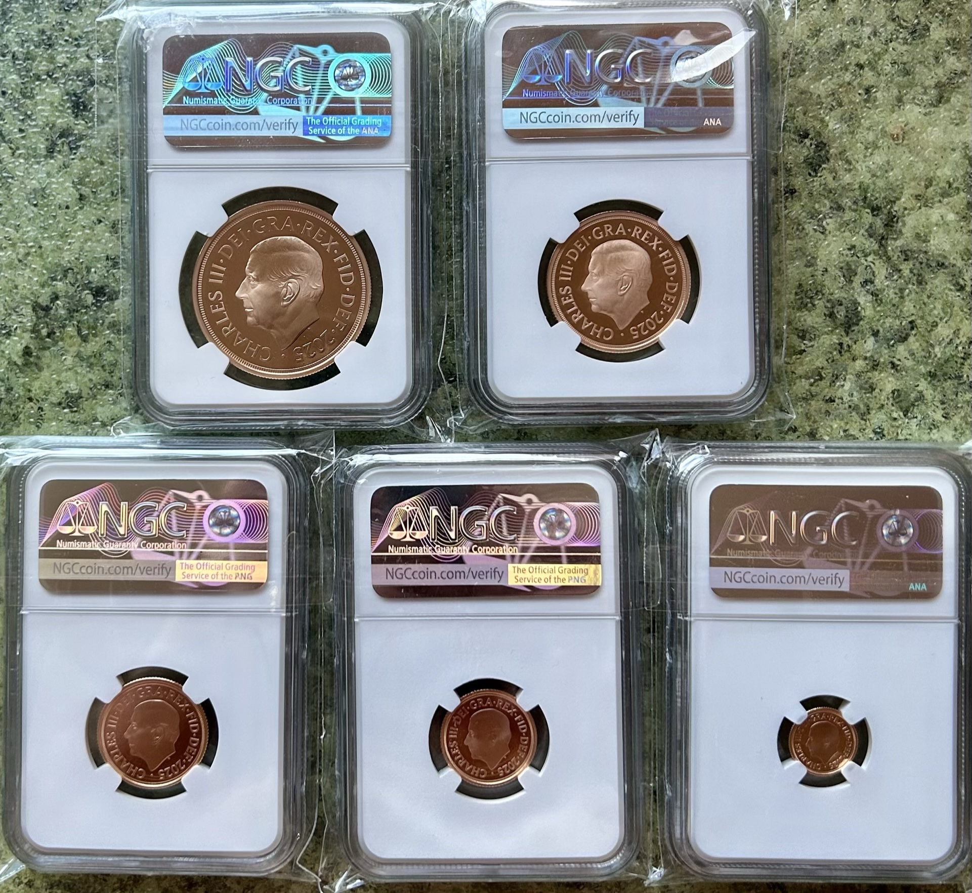 2025 Gold Proof Five Coin Sovereign Set - Royal Arms - NGC Graded PF70 Ultra Cameo - Image 6