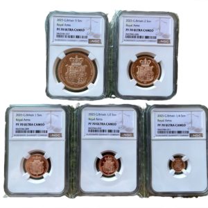2025 Gold Proof Five Coin Sovereign Set - Royal Arms - NGC Graded PF70 Ultra Cameo