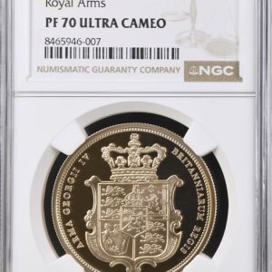 2025 Gold Proof Five Pounds Sovereign - Royal Arms - NGC Graded PF70 Ultra Cameo