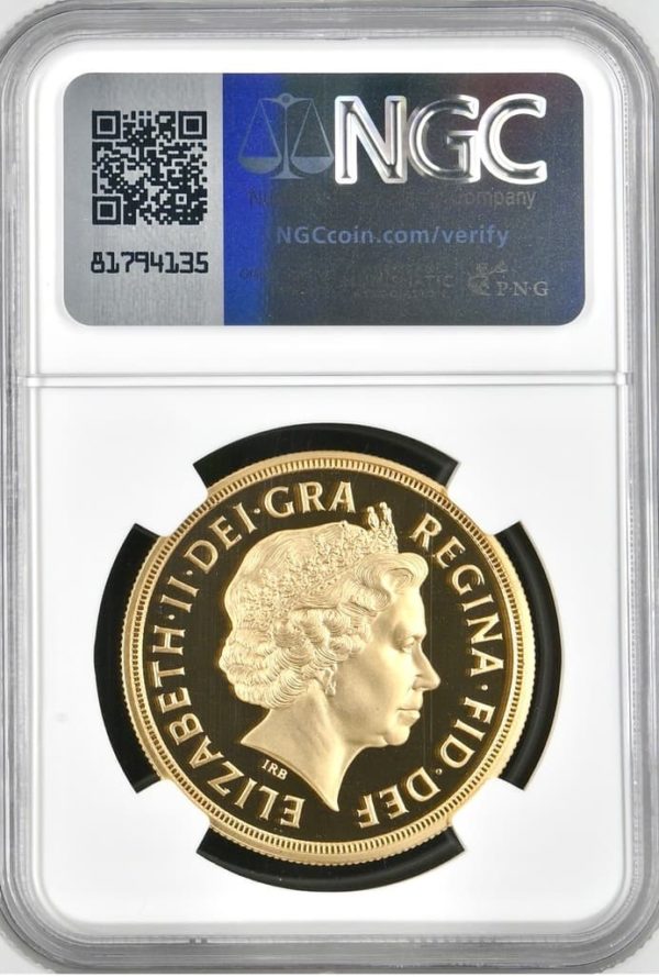 2005 Gold Proof Five Sovereign, (5 Pounds / £5). NGC Graded PF69 Ultra Cameo. - Image 2