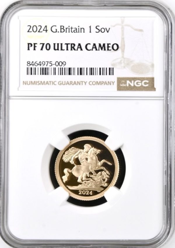 2024 Gold Proof Sovereign, NGC Graded PF70 Ultra Cameo