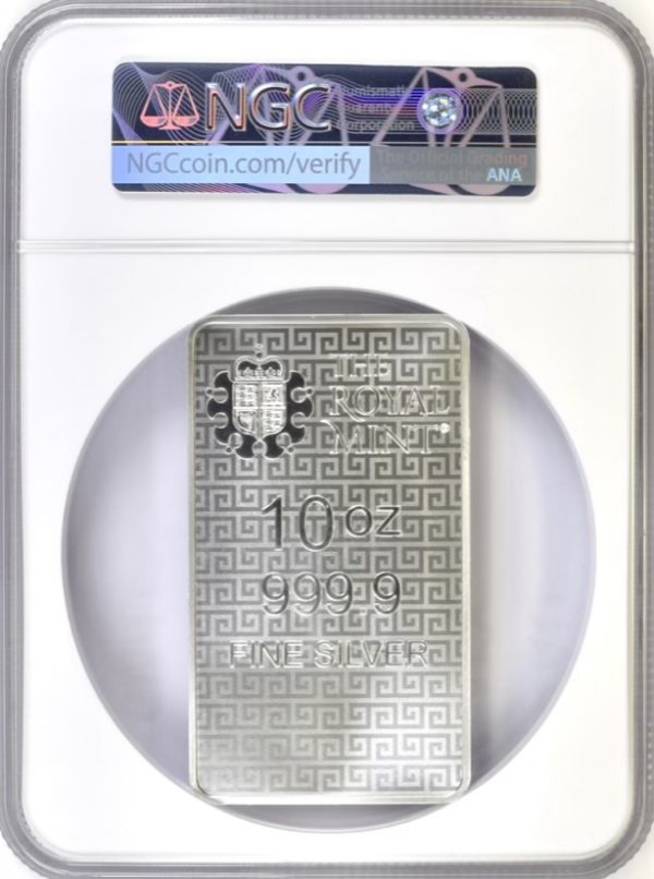 Three Graces Silver Bar 10 Ounce NGC Graded MS69 - Image 2