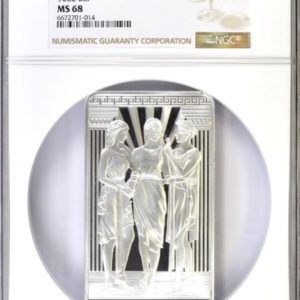 Three Graces Silver Bar 10 Ounce NGC Graded MS68