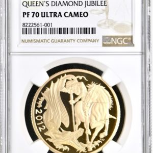 2012 Gold Proof Five Pounds Sovereign (5Sov / £5) NGC Graded PF70 Ultra Cameo