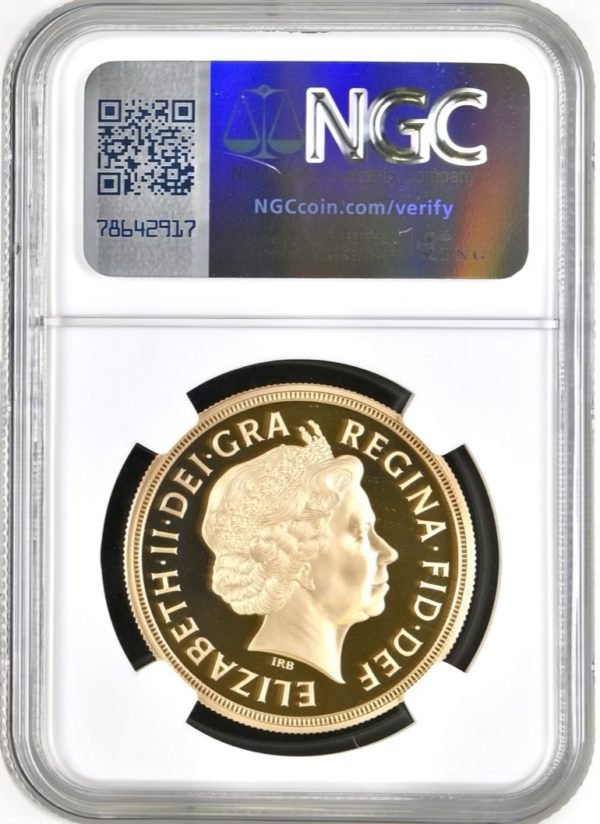 2012 Gold Proof Five Pounds Sovereign (5Sov / £5) NGC Graded PF70 Ultra Cameo - Image 2