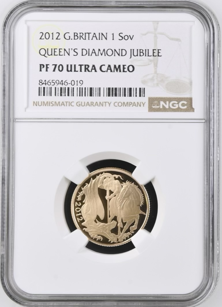 2012 Gold Proof Sovereign, NGC Graded PF70 Ultra Cameo