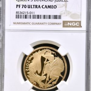 2012 Gold Proof Double Sovereign (£2, 2Sov) NGC Graded PF70 Ultra Cameo