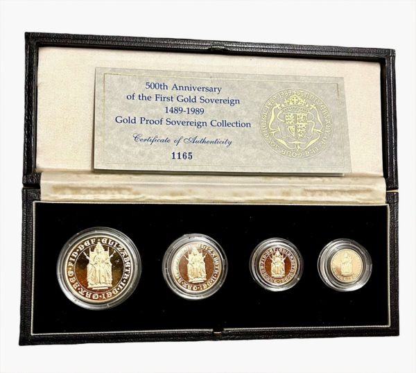 1989 Sovereign, Gold Proof Four Coin Set, 500th Anniversary Of The First Sovereign - Image 2