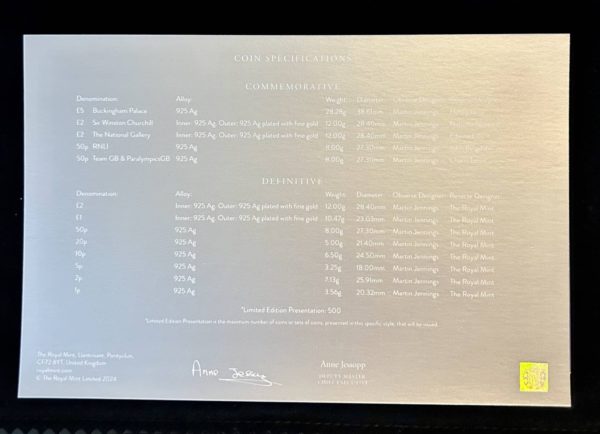 2024 Silver Proof Coin Set, King Charles III Limited Edition 500 sets. Includes 2024 Definitive Set. - Image 3