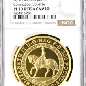 2022 Gold Proof £200  - Two Ounce Coin. Queen Elizabeth II Platinum Jubilee, NGC Graded PF70 Ultra Cameo