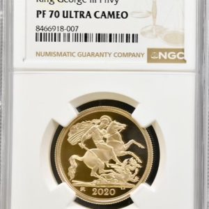2020 Gold Proof Double Sovereign, (2Sov) NGC Graded PF70 Ultra Cameo