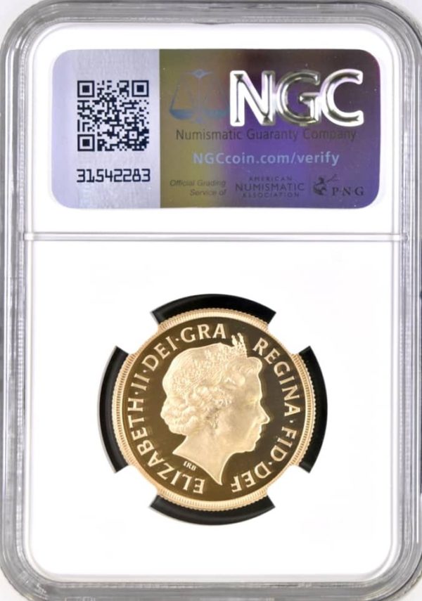 2005 Gold Proof Double Sovereign, (2Sov  / £2) - NGC Graded PF 70 Ultra Cameo - Image 2