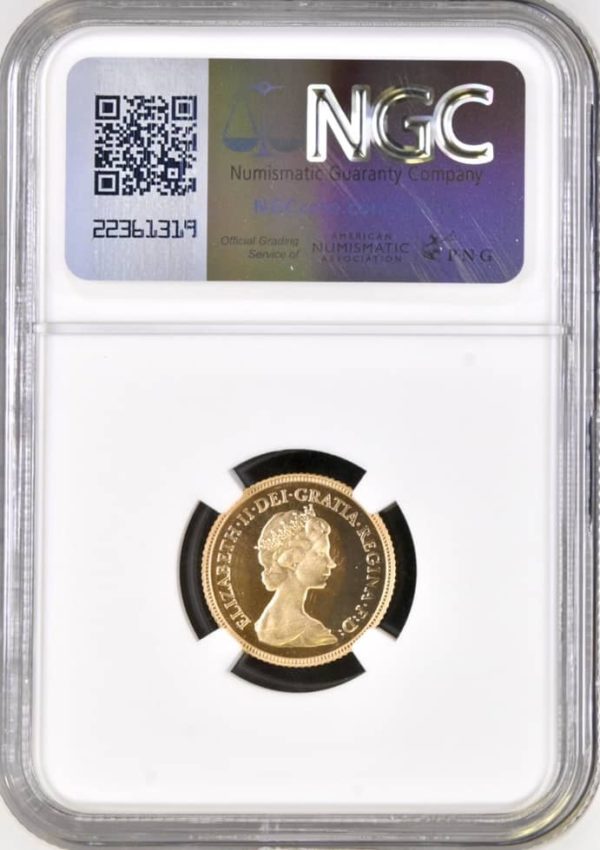 1982 Gold Proof Half Sovereign, NGC Graded PF70 Ultra Cameo. - Image 2