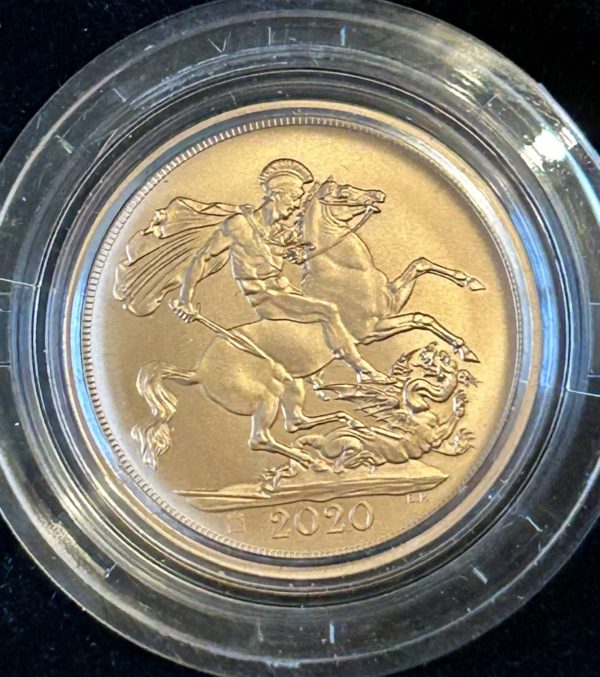 2020 Gold Sovereign, EU Withdrawal (Brexit). Strike On The Day, Brilliant Uncirculated Matte - Image 2