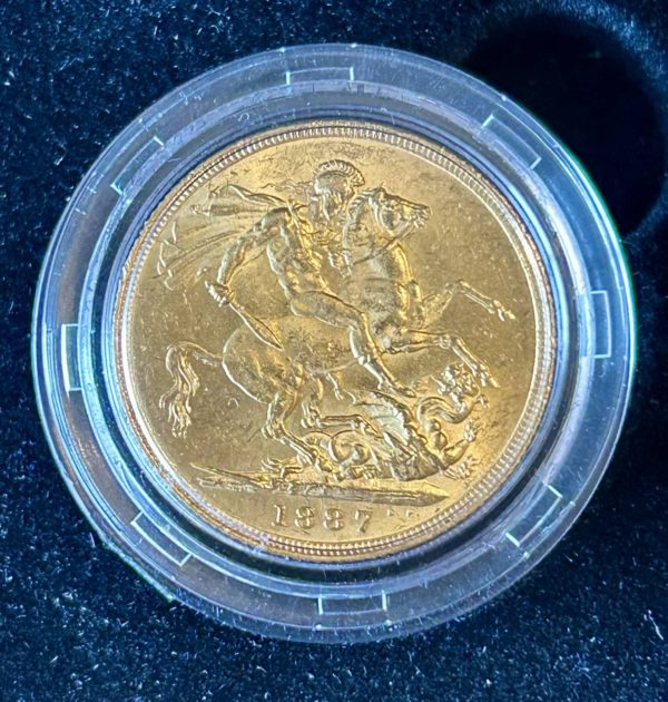 1887 Gold Sovereign Three Coin Set, Queen Victoria Jubilee Head - Image 5