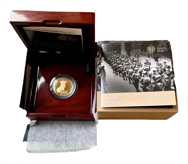 2014 Gold Proof 2 Pounds (£2), 100th Anniversary Of The First World War - Lord Kitchener