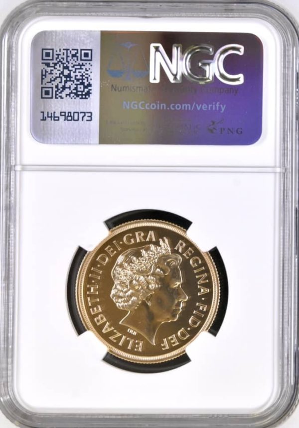 2014 Gold Proof Double Sovereign Unfrosted Obverse Die (£2), NGC Graded PF69 Ultra Cameo - Image 2