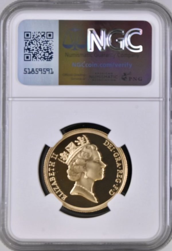 1996 Gold Proof Double Sovereign, NGC Graded PF69 Ultra Cameo - Image 2