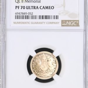 2022 Queen Elizabeth II Memorial Gold Proof Half Sovereign. NGC Graded PF70 Ultra Cameo