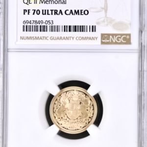 2022 Queen Elizabeth II Memorial Gold Proof Half Sovereign. NGC Graded PF70 Ultra Cameo