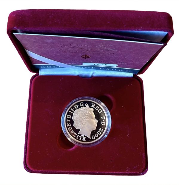 2000 Queen Mother Anniversary of Birth, Gold Proof Five Pounds Crown (£5) - Image 2