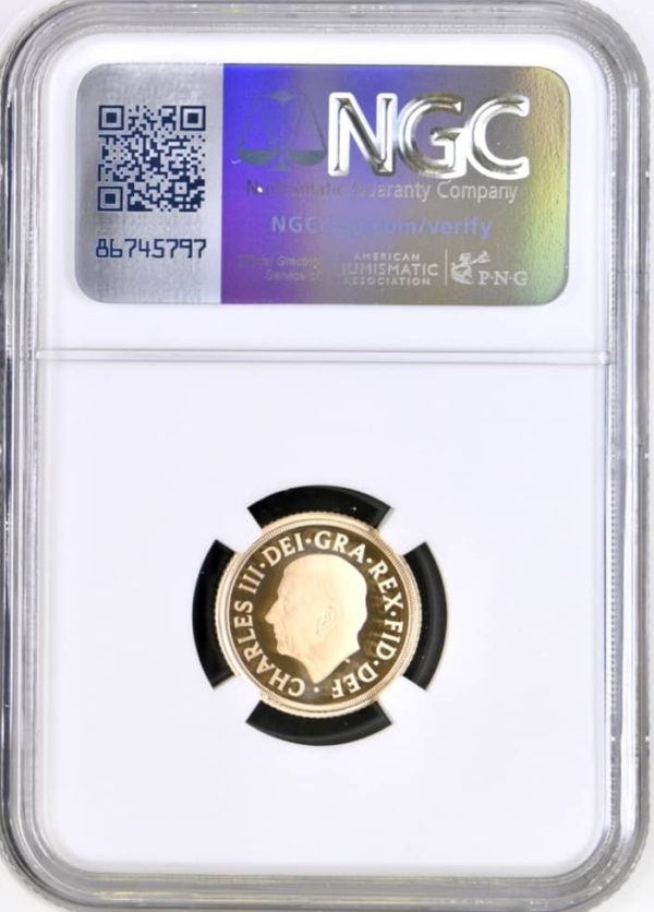 2022 Queen Elizabeth II Memorial Gold Proof Half Sovereign. NGC Graded PF70 Ultra Cameo - Image 2