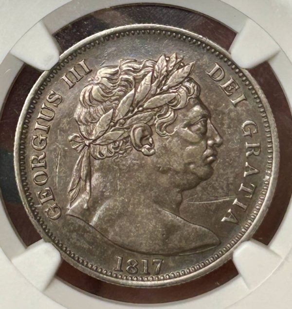 1817 Halfcrown, S over I in Pence. (S/I) NGC Graded - Image 5