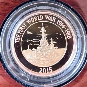 2015 Gold Proof Two Pounds (£2), First World War - The Navy