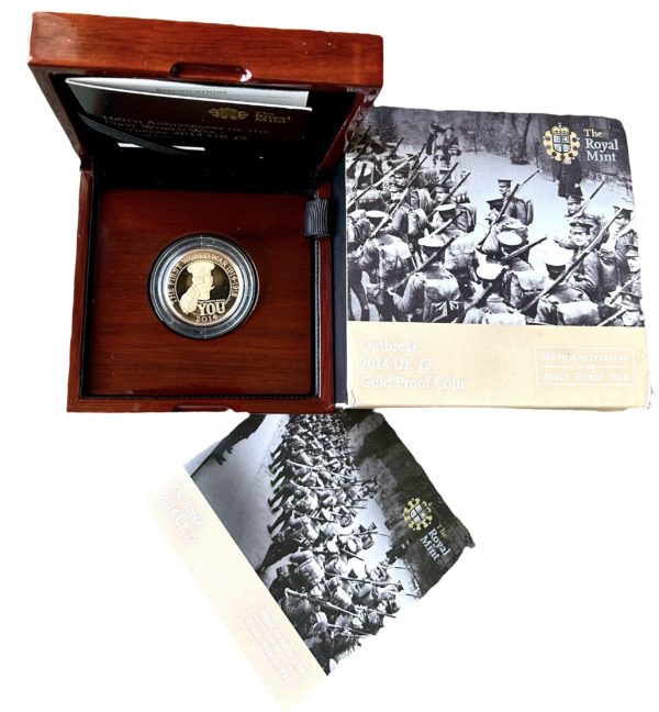2014 Gold Proof 2 Pounds (£2), 100th Anniversary Of The First World War - Lord Kitchener