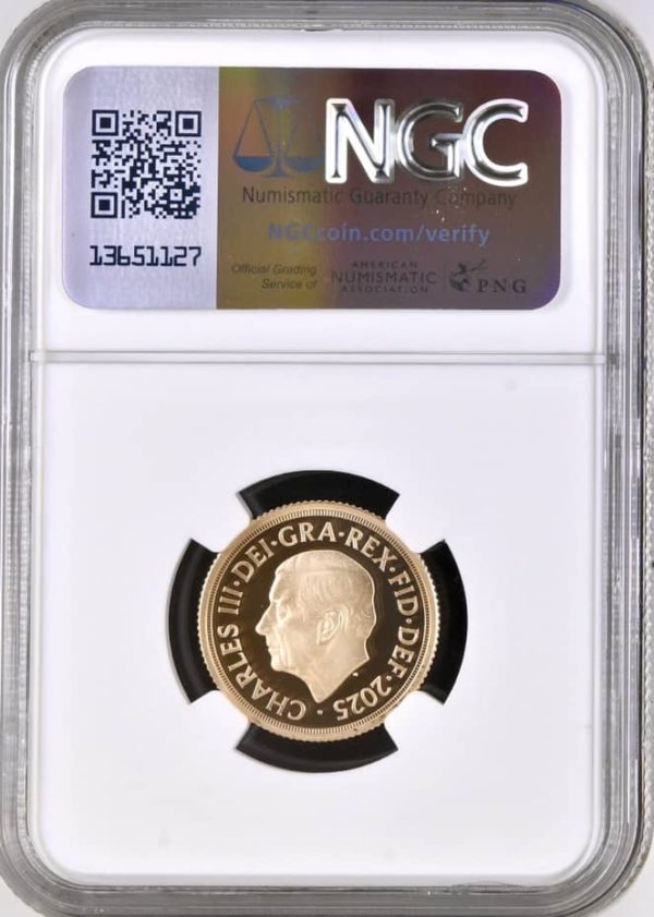 2025 Gold Proof Piedfort (Piefort) Sovereign, NGC Graded PF70 Ultra Cameo First Releases - Image 2