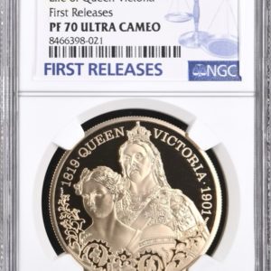 2026 Gold Proof Five Pound Crown (£5), Life Of Queen Victoria. NGC Graded PF70 Ultra Cameo